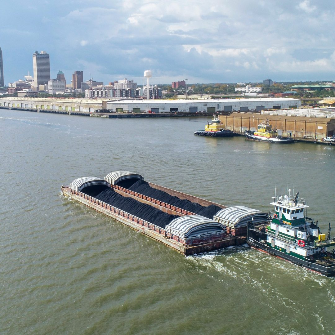 Barge-mounted heavy lift crane, Heavy lift crane, Super post Panamax crane, Post Panamax crane, Mobile Container Terminal, APMT, McDuffie Coal Terminal, Metallurgical coal, Alabama Steel Terminal, Connectivity , Rail Access, On dock cold storage, Cold storage facilities, Real estate, Commercial development, Mobile River, Mobile Bay, Rail Ferry